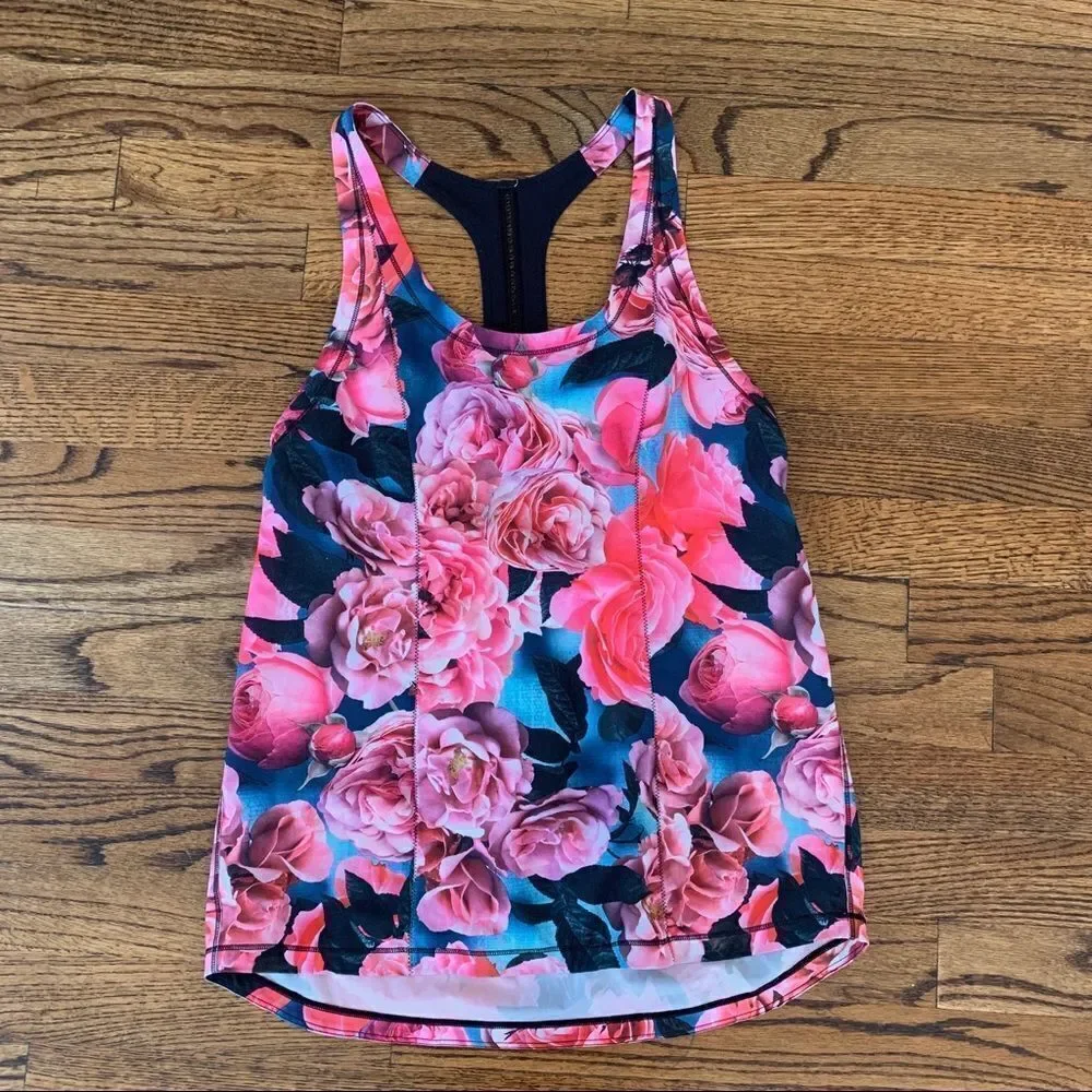 LULULEMON Lightened Up Singlet Secret Garden 6